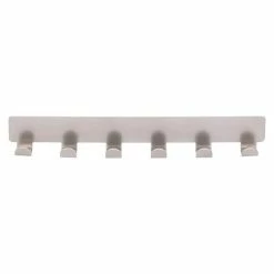 BAUHAUS Siro Garderobenleiste 2178-240ZN4KV1S L X B X H: 240 X 41 X 16 Mm, Anzahl Haken: 6 Stk., Silber -Cheap Regale Store 12 4865