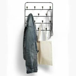 BAUHAUS Umbra Garderobenhaken Estique L X B X H: 8,9 X 36,2 X 60,3 Cm, Anzahl Haken: 14 Stk., Schwarz