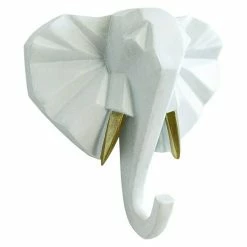 BAUHAUS Garderobenhaken Elefant L X B X H: 10,6 X 4 X 10,8 Cm, Weiß