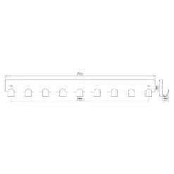 BAUHAUS Siro Hakenleiste L X H: 366 X 41 Mm, Anzahl Haken: 9 Stk., Verchromt -Cheap Regale Store 12 4916