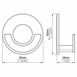 BAUHAUS Siro Garderobenhaken 2332/ZN1KV1S L X B X H: 60 X 60 X 26 Mm, Anzahl Haken: 1 Stk. -Cheap Regale Store 12 4921