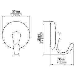 BAUHAUS Siro Garderobenhaken SP6845ZN1 L X B X H: 37 X 44,5 X 31 Mm, Anzahl Haken: 1 Stk. -Cheap Regale Store 12 4946