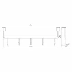 BAUHAUS Siro Türgarderobe 2378 L X H: 355 X 110 Mm, Anzahl Haken: 5 Stk., Verchromt -Cheap Regale Store 12 4959