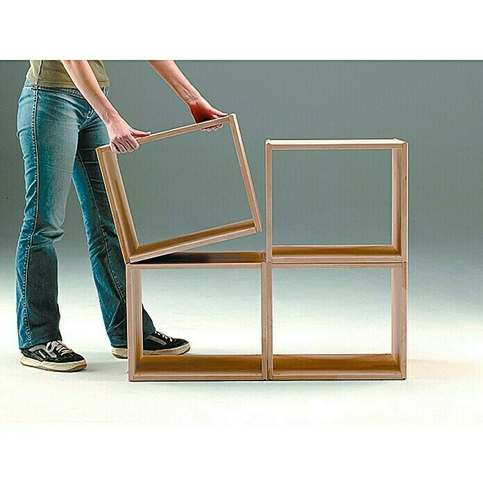 BAUHAUS Regalux Regalwürfel 45,6 X 35 X 39 Cm, Nadelholz 3 BAUHAUS Regalux Regalwürfel 45,6 X 35 X 39 Cm, Nadelholz – Bild 3