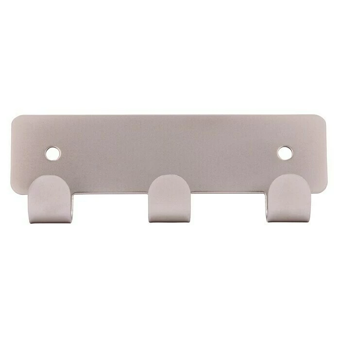 BAUHAUS Siro Hakenleiste L X H: 114 X 41 Mm, Anzahl Haken: 3 Stk., Vernickelt 2 BAUHAUS Siro Hakenleiste L X H: 114 X 41 Mm, Anzahl Haken: 3 Stk., Vernickelt – Bild 2