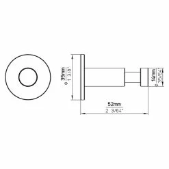 BAUHAUS Siro Garderobenhaken L X B X H: 35 X 35 X 52 Mm, Anzahl Haken: 1 Stk. -Cheap Regale Store 12 5029