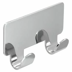 BAUHAUS Siro Hakenleiste 2178-72ZN1KV1S 72 X 16 Mm, Anzahl Haken: 2 Stk., Verchromt Poliert -Cheap Regale Store 12 5065