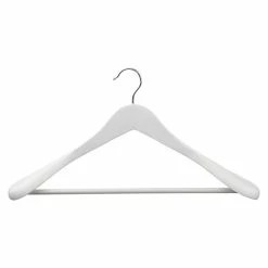 BAUHAUS Pador Kleiderbügel Formbügel Lotusholz Weiss, Holz