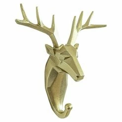 BAUHAUS Garderobenhaken Rentier L X B X H: 16 X 6,2 X 17 Cm, Gold