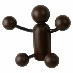 BAUHAUS Umbra Garderobenhaken Woody L X B X H: 9,5 X 16,5 X 14 Cm, Anzahl Haken: 5 Stk., Schwarz, Walnuss