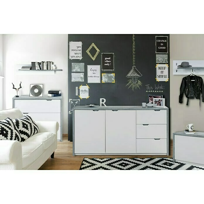 BAUHAUS Phönix Bruno Garderobenleiste L X B X H: 20 X 75 X 30 Cm, Grau/Weiß 5 BAUHAUS Phönix Bruno Garderobenleiste L X B X H: 20 X 75 X 30 Cm, Grau/Weiß – Bild 5