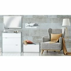 BAUHAUS Phönix Bruno Garderobenleiste L X B X H: 20 X 75 X 30 Cm, Grau/Weiß 11 BAUHAUS Phönix Bruno Garderobenleiste L X B X H: 20 X 75 X 30 Cm, Grau/Weiß -Cheap Regale Store 12 5129