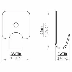 BAUHAUS Siro Garderobenhaken 2177 L X B X H: 30 X 41 X 15 Mm, Anzahl Haken: 1 Stk. -Cheap Regale Store 12 5157