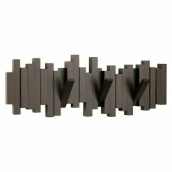 BAUHAUS Umbra Garderobenleiste L X B X H: 49,2 X 3 X 18 Cm, Anzahl Haken: 5 Stk., Espresso