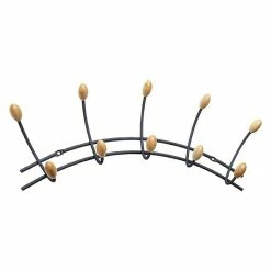 BAUHAUS Portaferm Garderobenleiste Rainbow Ausstattung: 5 Haken, Schwarz