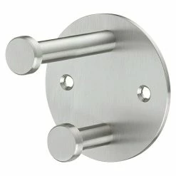 BAUHAUS Häfele Garderobenhaken L X B X H: 84 X 80 X 12 Mm, Anzahl Haken: 2 Stk., Matt Gebürstet, Mit 2 Bohrlöchern