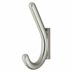 BAUHAUS Mantelhaken Ausstattung: 1 Haken, Lochabstand: 32 Mm, Vernickelt Matt, Rund