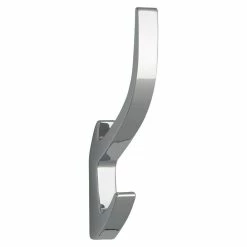 BAUHAUS Siro Garderobenhaken 2432/ZN1 L X B X H: 15 X 150 X 71 Mm, Anzahl Haken: 2 Stk., Chrom