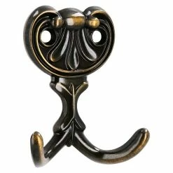 BAUHAUS Siro Garderobenhaken L X B X H: 56 X 66 X 20 Mm, Anzahl Haken: 2 Stk., Messing Antik