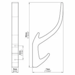 BAUHAUS Siro Garderobenhaken 2432/ZN75 L X B X H: 15 X 150 X 71 Mm, Anzahl Haken: 1 Stk., Eisen Antik -Cheap Regale Store 12 5332