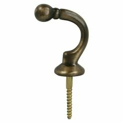 BAUHAUS Möbelhaken Länge: 38 Mm, Braun, Messing