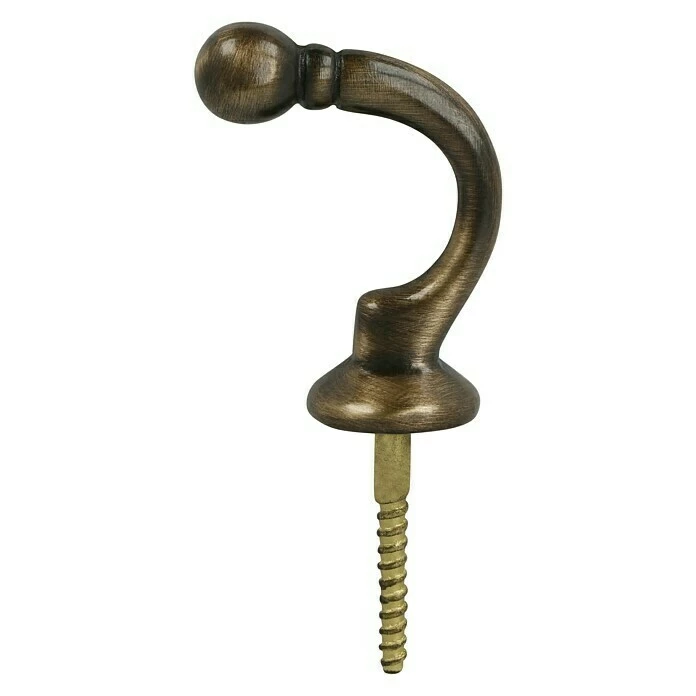 BAUHAUS Möbelhaken Länge: 38 Mm, Braun, Messing 1 BAUHAUS Möbelhaken Länge: 38 Mm, Braun, Messing