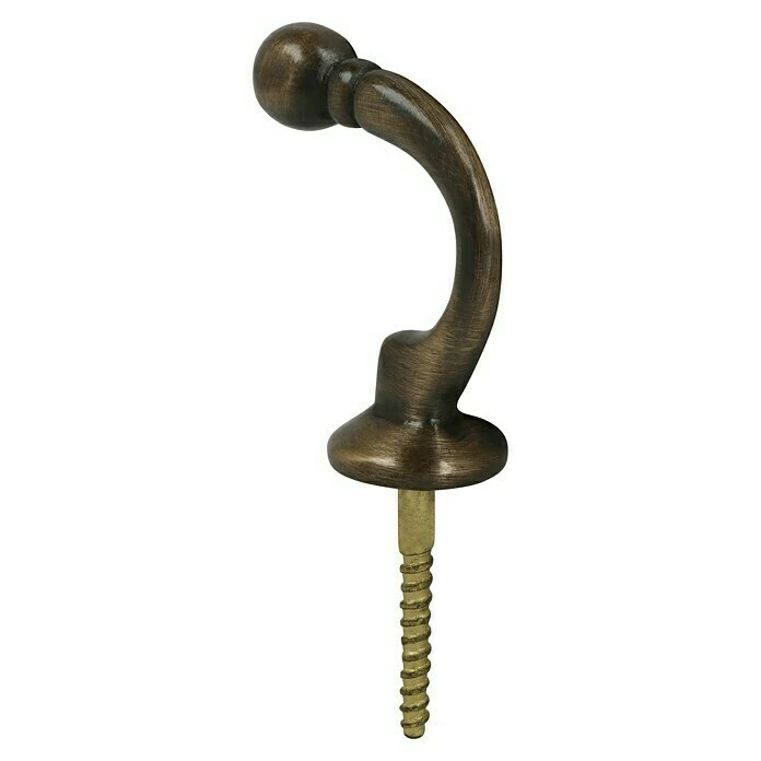 BAUHAUS Möbelhaken Länge: 38 Mm, Braun, Messing 2 BAUHAUS Möbelhaken Länge: 38 Mm, Braun, Messing – Bild 2