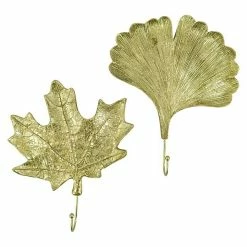 BAUHAUS Garderobenhaken Set Ginko/Ahorn L X B X H: 20 X 3,5 X 25 Cm, Gold