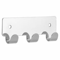 BAUHAUS Siro Hakenleiste L X H: 114 X 41 Mm, Anzahl Haken: 3 Stk., Verchromt