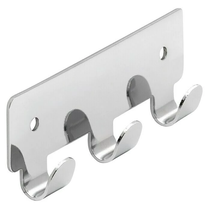 BAUHAUS Siro Hakenleiste L X H: 114 X 41 Mm, Anzahl Haken: 3 Stk., Verchromt 2 BAUHAUS Siro Hakenleiste L X H: 114 X 41 Mm, Anzahl Haken: 3 Stk., Verchromt – Bild 2