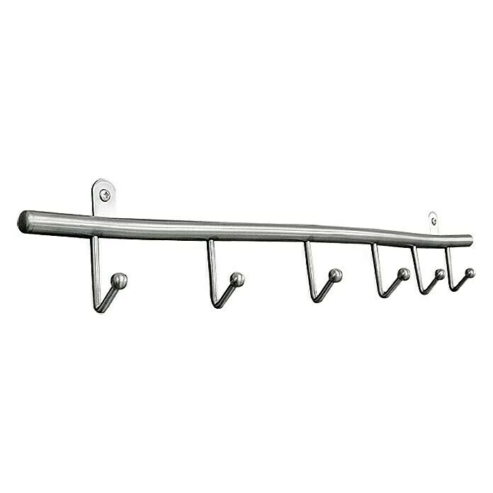BAUHAUS Portaferm Wand- & Türgarderobenleiste Anzahl Haken: 6 Stk., Edelstahl, Grau 2 BAUHAUS Portaferm Wand- & Türgarderobenleiste Anzahl Haken: 6 Stk., Edelstahl, Grau – Bild 2