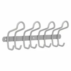 BAUHAUS Siro Hakenleiste 1783 Aluminium L X H: 400 X 132 Mm, Anzahl Haken: 8 Stk.