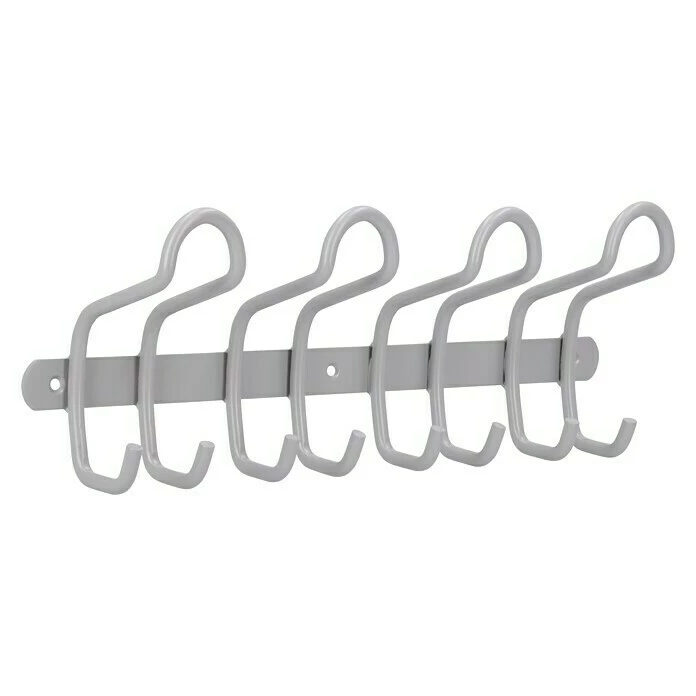 BAUHAUS Siro Hakenleiste 1783 Aluminium L X H: 400 X 132 Mm, Anzahl Haken: 8 Stk. 1 BAUHAUS Siro Hakenleiste 1783 Aluminium L X H: 400 X 132 Mm, Anzahl Haken: 8 Stk.