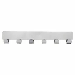 BAUHAUS Siro Garderobenleiste 2178-240ZN1KV1S L X B X H: 240 X 41 X 16 Mm, Anzahl Haken: 6 Stk., Silber -Cheap Regale Store 12 5429