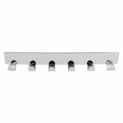 BAUHAUS Siro Garderobenleiste 2178-240ZN1KV1S L X B X H: 240 X 41 X 16 Mm, Anzahl Haken: 6 Stk., Silber -Cheap Regale Store 12 5430