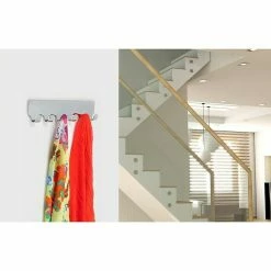 BAUHAUS Siro Garderobenleiste 2178-240ZN1KV1S L X B X H: 240 X 41 X 16 Mm, Anzahl Haken: 6 Stk., Silber -Cheap Regale Store 12 5432