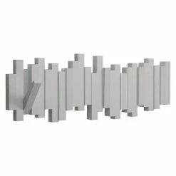 BAUHAUS Umbra Garderobenleiste L X B X H: 49,2 X 3 X 18 Cm, Anzahl Haken: 5 Stk., Grau