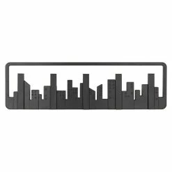 BAUHAUS Umbra Garderobenleiste Skyline L X B X H: 49,5 X 2,5 X 15,2 Cm, Anzahl Haken: 5 Stk., Schwarz