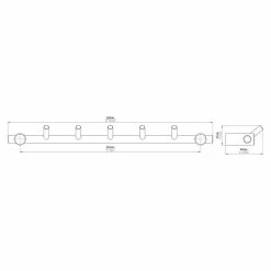 BAUHAUS Siro Garderobenleiste 2312-320N1V L X B X H: 320 X 31 X 59 Mm, Anzahl Haken: 5 Stk. -Cheap Regale Store 12 5462
