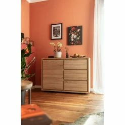 BAUHAUS Phönix Kommode Vancouver L X B X H: 45 X 116 X 84 Cm, Eiche, Anzahl Schubladen: 3 Stk. -Cheap Regale Store 12 5501