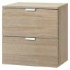 BAUHAUS Express Möbel Nachttisch Carina L X B X H: 42 X 40 X 42 Cm, Sonoma Eiche, Anzahl Schubladen: 2 Stk.