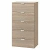 BAUHAUS Express Möbel Highboard Solutions L X B X H: 42 X 50 X 100 Cm, Sonoma Eiche, Anzahl Schubladen: 5 Stk.