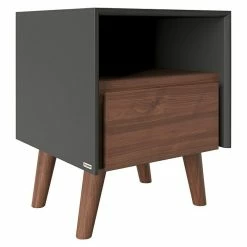 BAUHAUS Phönix Playboy Nachttisch Victoria L X B X H: 45 X 45 X 56,8 Cm, Nussbaum