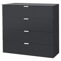 BAUHAUS Express Möbel Kommode Carina L X B X H: 42 X 80 X 80 Cm, Graphit, Anzahl Schubladen: 4 Stk.