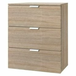 BAUHAUS Express Möbel Nachttisch Carina L X B X H: 42 X 50 X 61 Cm, Sonoma Eiche, Anzahl Schubladen: 3 Stk.