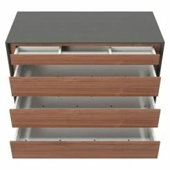 BAUHAUS Phönix Playboy Kommode Victoria L X B X H: 42 X 100 X 92 Cm, Nussbaum, Anzahl Schubladen: 4 Stk. -Cheap Regale Store 12 5556