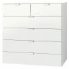 BAUHAUS Express Möbel Kommode Carina L X B X H: 42 X 100 X 100 Cm, Weiß, Anzahl Schubladen: 6 Stk.