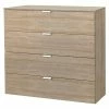 BAUHAUS Express Möbel Kommode Carina L X B X H: 42 X 80 X 80 Cm, Braun, Anzahl Schubladen: 4 Stk.
