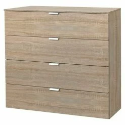 BAUHAUS Express Möbel Kommode Carina L X B X H: 42 X 80 X 80 Cm, Braun, Anzahl Schubladen: 4 Stk.