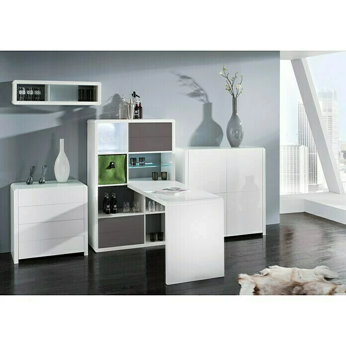 BAUHAUS Phönix Atlanta Kommode L X B X H: 45 X 78,5 X 78,8 Cm, Weiß, Ohne Tür, Anzahl Schubladen: 4 Stk. 3 BAUHAUS Phönix Atlanta Kommode L X B X H: 45 X 78,5 X 78,8 Cm, Weiß, Ohne Tür, Anzahl Schubladen: 4 Stk. – Bild 3